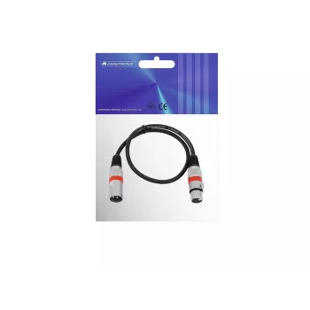 Garsinis kabelis Omnitronic 30220401 0,5 m XLR 3 kontaktų juodas