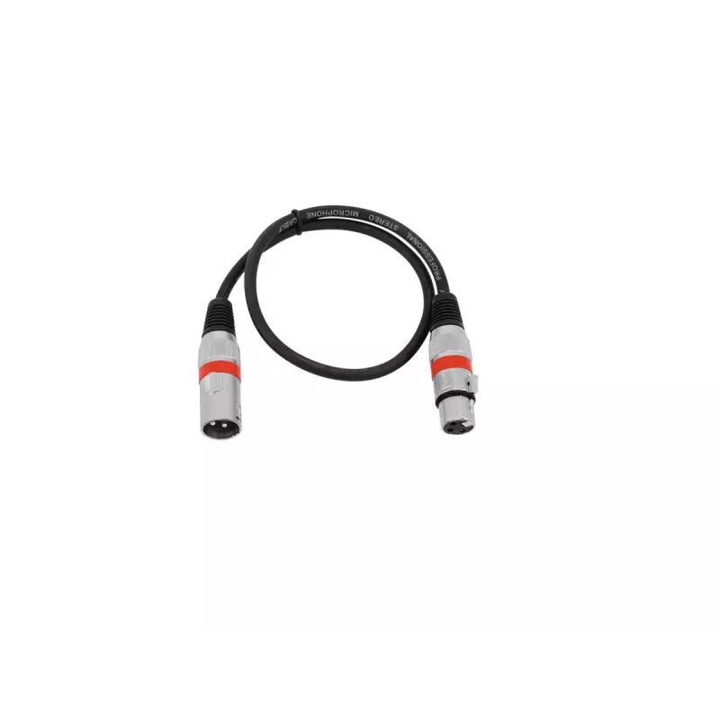 Garsinis kabelis Omnitronic 30220401 0,5 m XLR 3 kontaktų juodas