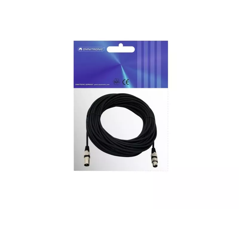 Audio kabelis Omnitronic 30220590 25m XLR 3 kontaktų juodas