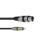 Audio kabelis XLR (3-polių) RCA Omnitronic 3022075J 0,15 m Juoda