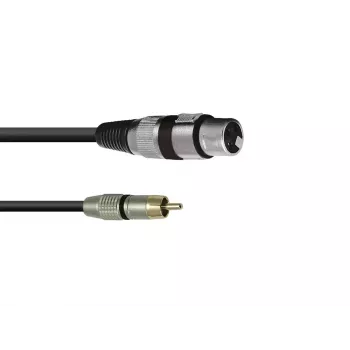 Audio kabelis XLR (3-polių) RCA Omnitronic 3022075J 0,15 m Juoda