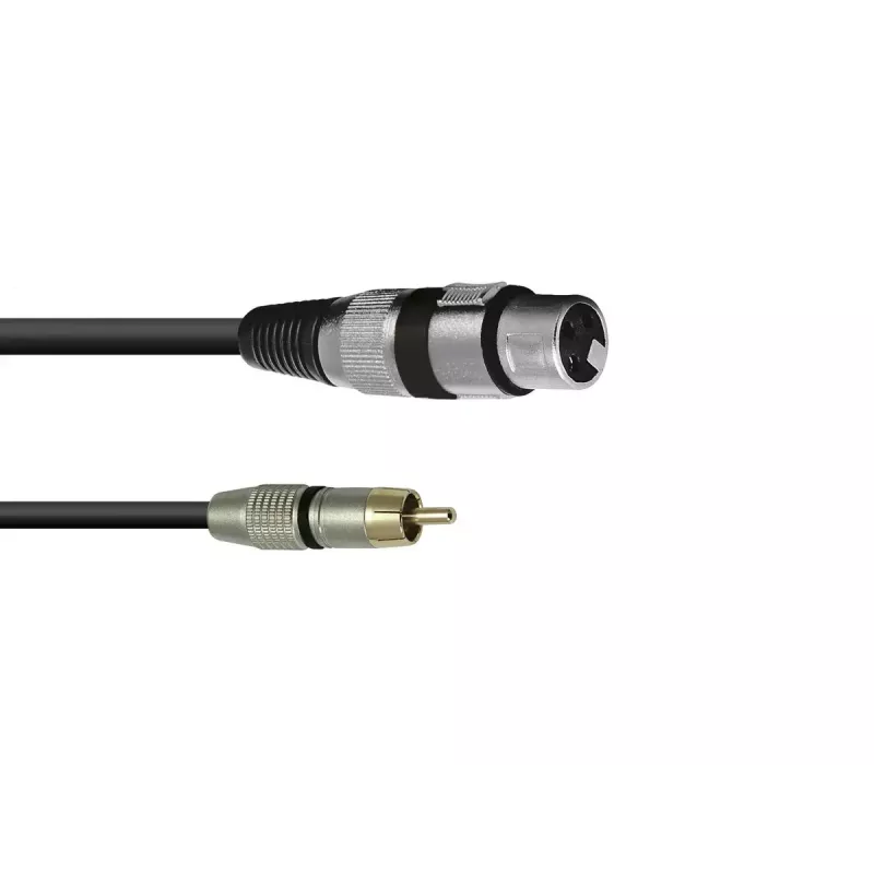 Audio kabelis XLR (3-polių) RCA Omnitronic 3022075J 0,15 m Juoda