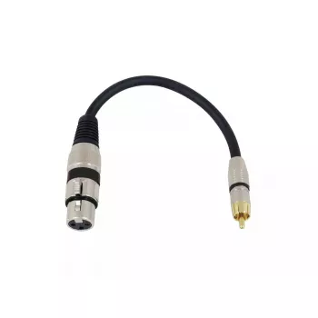 Audio kabelis XLR (3-polių) RCA Omnitronic 3022075J 0,15 m Juoda
