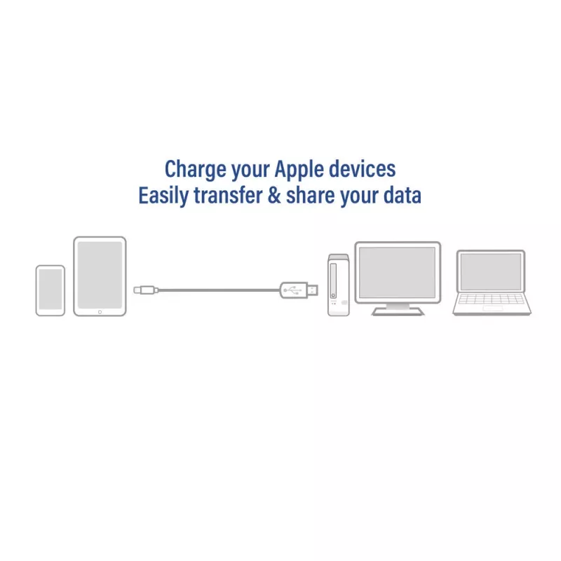 ACT USB 2.0 įkrovimo / duomenų kabelis C tipas – Lightning 1 m, MFi sertifikuotas