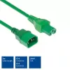 ACT Powercord C14 - C15 žalias 2 m kabelis H05RN-F 250V 10A
