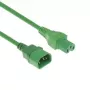 ACT Powercord C14 - C15 žalias 2 m kabelis H05RN-F 250V 10A