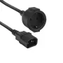 Maitinimo laidas ACT C14 CEE 7/3 juodas 0,2 m 250 V 5 A