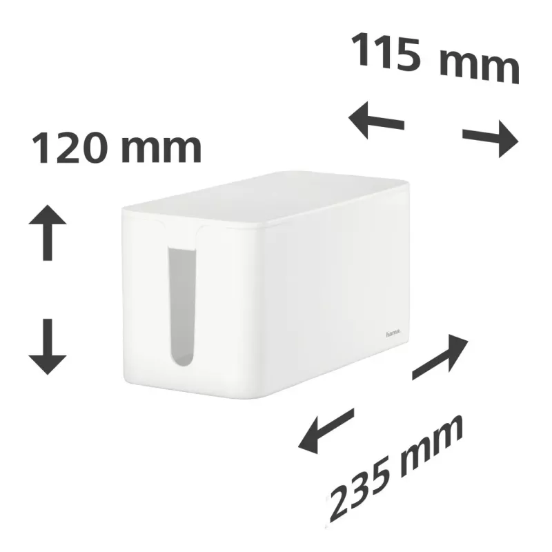 Hama Mini kabelių dėžutė stalui/grindims balta