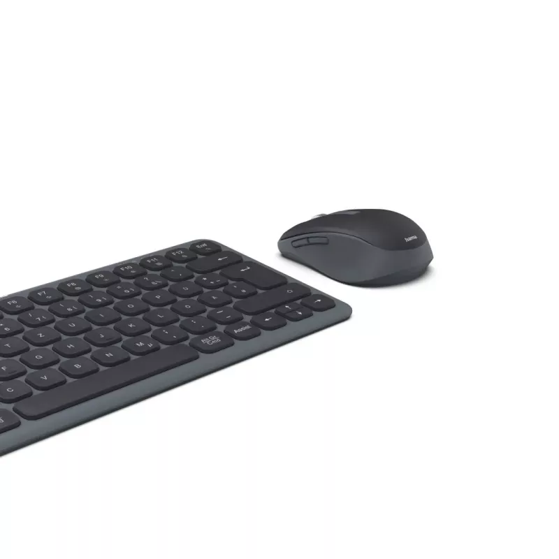 Hama WKM-500 belaidis klaviatūros ir pelės rinkinys, RF + Bluetooth, QWERTZ, juoda