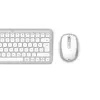 Hama WKM-500 belaidė ir laidinė klaviatūra su pele, QWERTZ, pilka/balta