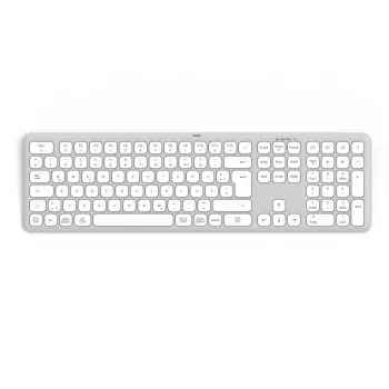 Hama WK-550 klaviatūra Home/Office RF Wireless + Bluetooth QWERTZ vokiška pilka, balta