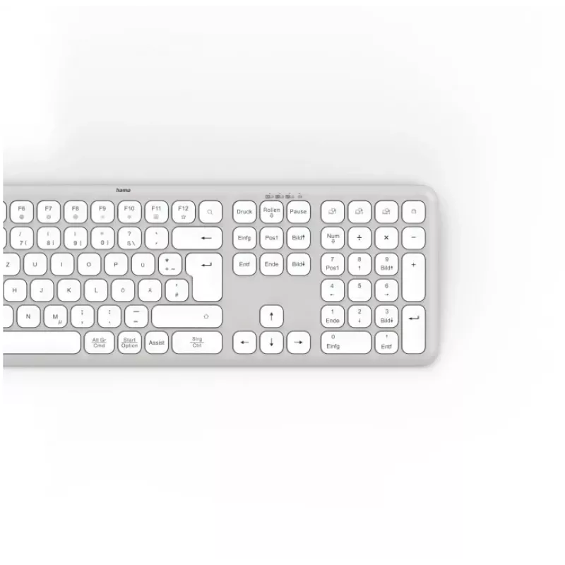 Hama WK-550 klaviatūra Home/Office RF Wireless + Bluetooth QWERTZ vokiška pilka, balta
