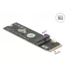 DeLOCK 64344 Vidinė M.2 adapterio plokštė, juoda, 22x80x5mm