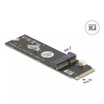 DeLOCK 64344 Vidinė M.2 adapterio plokštė, juoda, 22x80x5mm