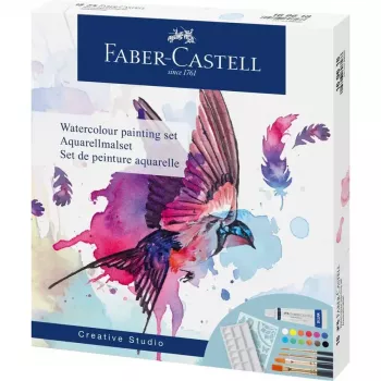 Akvarelinių dažų rinkinys Faber-Castell Creative Studio 18 vnt. Multi