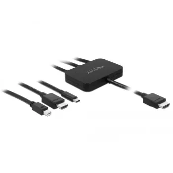 Laido adapteris DeLOCK 85830 HDMI Type A HDMI Mini DisplayPort USB Type-C juodas