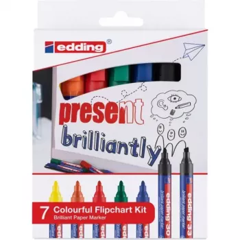 Permanentinis markeris Edding Colourful Flipchart Kit Assorted 7 vnt