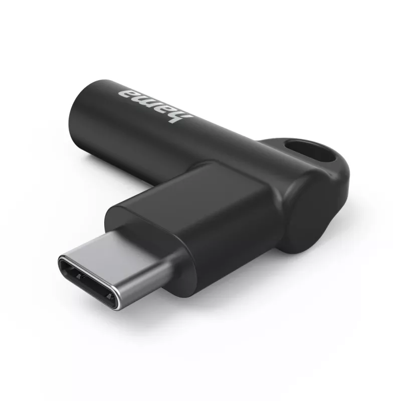 Hama 00201701 lizdų keitiklis USB-C į 3,5 mm, juodas