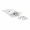 ACT CAT6A praėjimo tipo ekranuotas modulinis RJ45 jungtis, auksiniai kontaktai, sidabrinė permatoma
