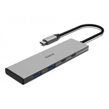 Hama 00200147 USB Type-C 3.2 Gen 2 sąsajų centras 10 Gbps pilkas