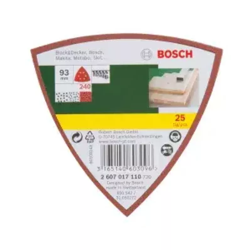 Bosch 2607017110 25 vnt. Šlifavimo lakštai 96x120 mm