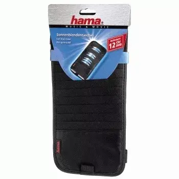 Hama automobilinis dėklas ant saulės skydelio, 12 CD, juodas