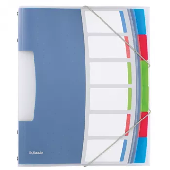 Esselte Vivida skirtukų knygelė, PP, 6 skirtukų, A4, mėlyna/multicolor