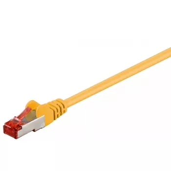 Tinklo kabelis GOOBAY 95453 Cat6 S/FTP (S‑STP) RJ‑45–RJ‑45 0,25 m Geltonas