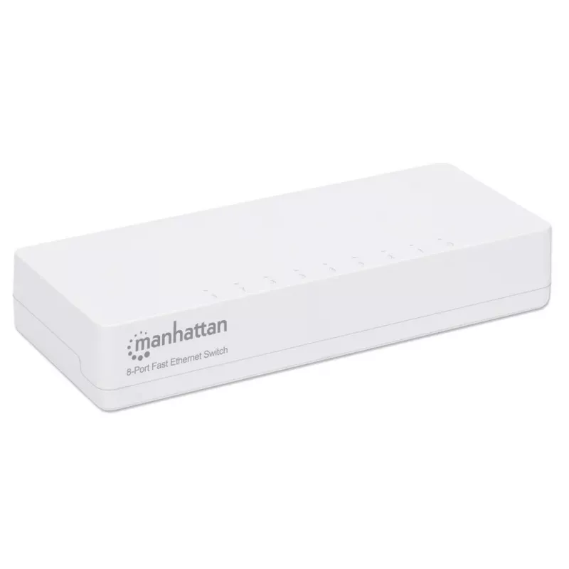 Manhattan 8-Port Fast Ethernet Switch, plastikinis, trejų metų garantija, dėžutė