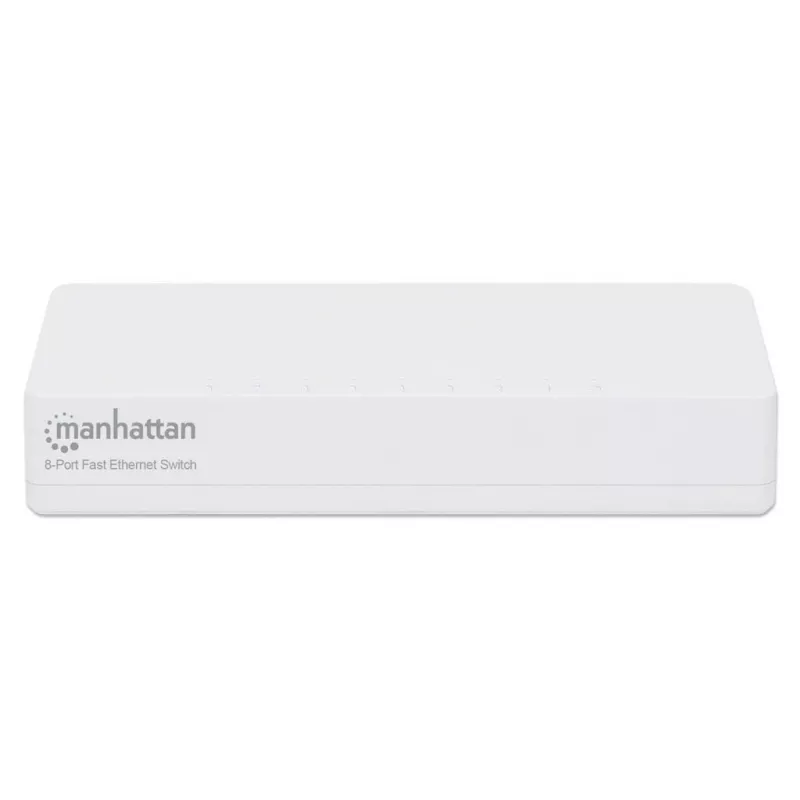 Manhattan 8-Port Fast Ethernet Switch, plastikinis, trejų metų garantija, dėžutė