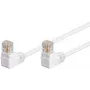Pataisos kabelis Goobay CAT 5e 2x 90° Kampinis U/UTP Baltas 10 m