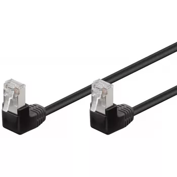 Goobay CAT 5e Patch Cable 2x 90° Kampinis F/UTP Juodas 5 m