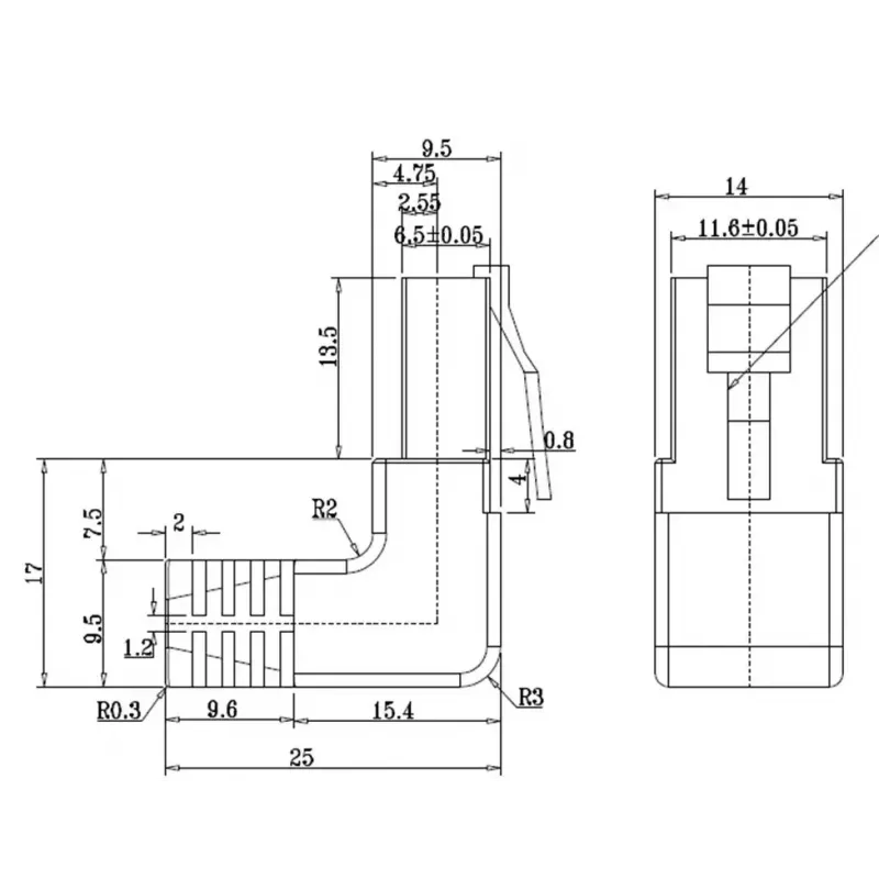 Pataisos laidas Goobay CAT 5e 2x 90° Kampinis U/UTP Juodas 3 m