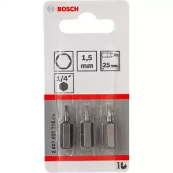 Bosch 2 607 001 716 apsauginių šešiakampių antgalių rinkinys 3 vnt.