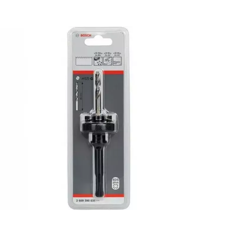 Adapteris skylėms pjauti Bosch 2609390036 SDS-plus kotas Juodas HSS-G