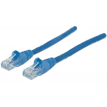 Intellinet tinklo jungiamasis laidas, Cat6, 20 m, mėlynas, CCA, U/UTP, PVC, RJ45, paauksuoti kontaktai, apsaugotas nuo užkabinimo, su gaubtuku, garantija visam laikui