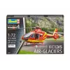 REVELL EC135 Air-Glaciers surinkimo modelis, mastelis 1:72, ilgis 143 mm, rotoriaus skersmuo 140 mm