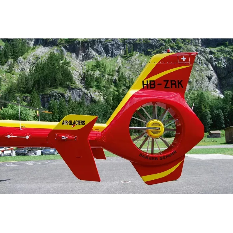 REVELL EC135 Air-Glaciers surinkimo modelis, mastelis 1:72, ilgis 143 mm, rotoriaus skersmuo 140 mm