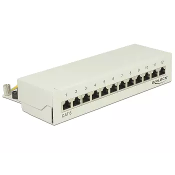 Patch panel DeLOCK 87292, 12 prievadų, LSA, sieninis, metalinis