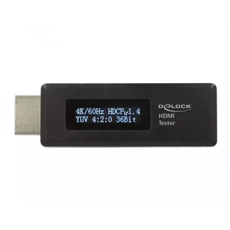 Delock 63327 HDMI testeris EDID informacijai su 2 eilučių OLED ekranu