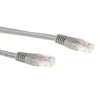 ACT pilkas 0,25 m LSZH U/UTP CAT6A jungiamasis kabelis su RJ45 jungtimis