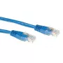 ACT Blue 0,5 m LSZH U/UTP CAT6A jungiamasis kabelis su RJ45 jungtimis