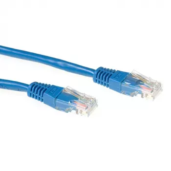 ACT Blue 2 m LSZH U/UTP CAT6A jungiamasis kabelis su RJ45 jungtimis