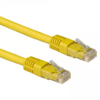 ACT geltonas 7 m LSZH U/UTP CAT6A pataisos kabelis su RJ45 jungtimis
