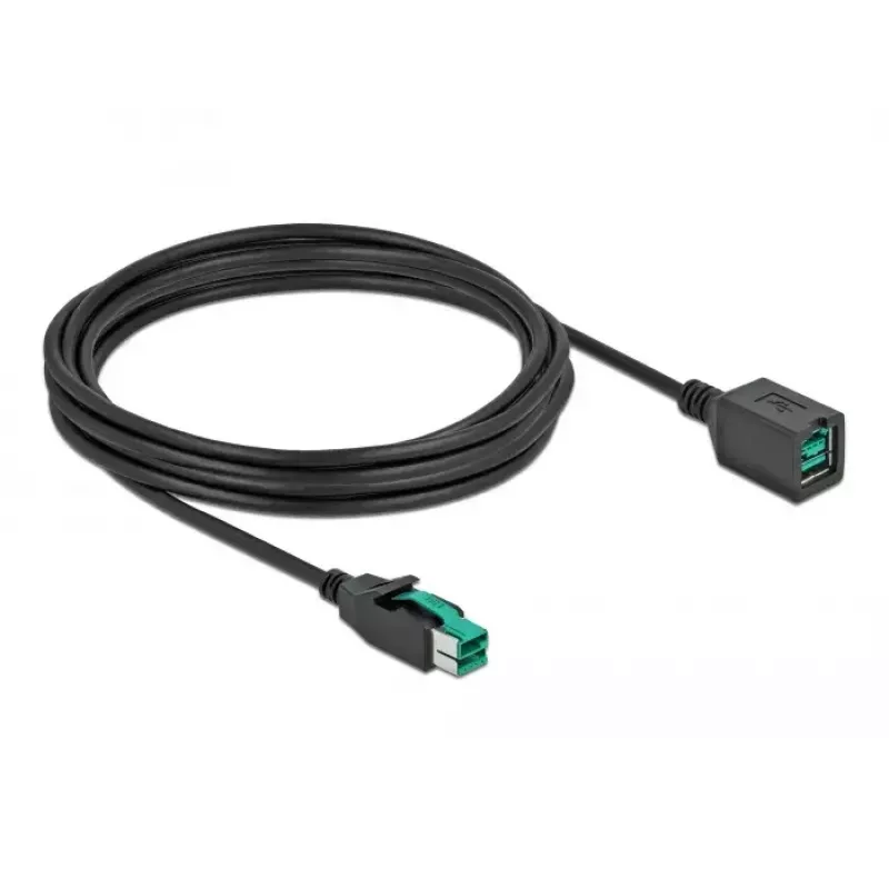 Prailginamasis kabelis Powered USB DeLOCK 85983 12 V 4 m Juoda