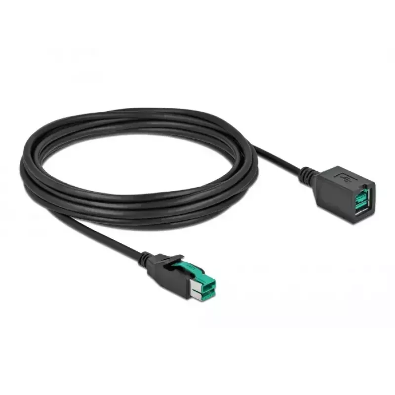 Maitinamas USB ilginimo kabelis DeLOCK 85984 12V 5m Juoda