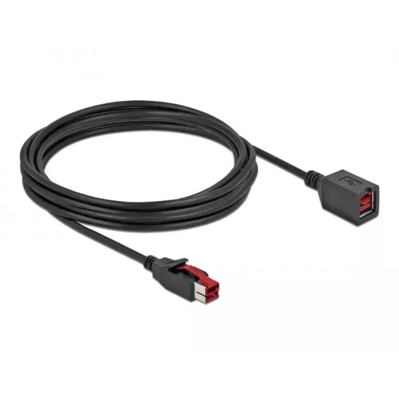 Prailginamasis Powered USB kabelis DeLOCK 85988 24 V 4 m Juodas
