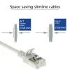 ACT pilka 0,5 m LSZH U/FTP CAT6A plonas duomenų centro pataisos kabelis su apsauga nuo užkabinimo ir RJ45 jungtimis