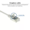 ACT pilka 0,5 m LSZH U/FTP CAT6A plonas duomenų centro pataisos kabelis su apsauga nuo užkabinimo ir RJ45 jungtimis