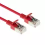 ACT Red 0,5 m LSZH U/FTP CAT6A plonas duomenų centro pataisinis kabelis su apsaugotais RJ45 kištukais